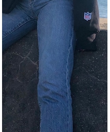 GU | ハイウエストストレートジーンズ(パンツ)