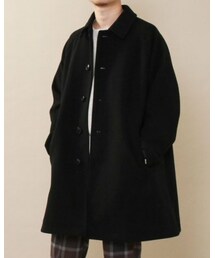 coen | ニットメルトンステンカラーコート(ステンカラーコート)