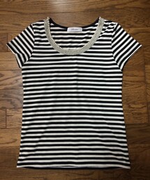 お母さんのおさがりのパールつきボーダーTシャツ
(Tシャツ/カットソー)