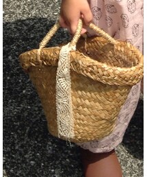 アンティークリボン付き | かごバッグ