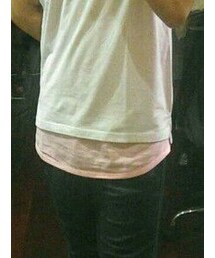 plain-me | 棉質圓弧下擺長版tee(Tシャツ/カットソー)