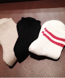 tutuanna | 白×赤ラインソックス(その他)