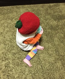 Handmade | りんごのベレー帽(ハンチング/ベレー帽)