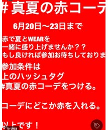 真夏の赤コーデ | その他