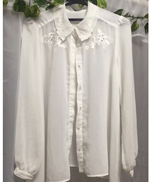 CLEF DE SOL | 襟のところに刺繍が入っててかわいいよ☺(シャツ/ブラウス)