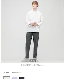 UNIQLO | UNIQLO  エクストラファインコットンブロードスタンドカラーシャツ(長袖)(シャツ/ブラウス)
