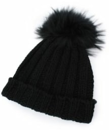 LOVELESS | ラクーンファーニット帽(ニットキャップ/ビーニー)