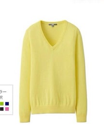 UNIQLO | コットンカシミアVネックセーター(ニット/セーター)