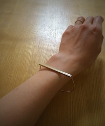 glitter accessory | ゴールドD型バングル(バングル/リストバンド)