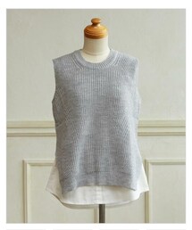 AmebaShop | レイヤードニットベスト
(ベスト)