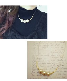 ai design | コットンパール×パイプコードネックレス(ネックレス)