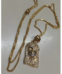 no brand | K14 YellowGoldchain&k10 YellowGold Jesus(ネックレス)