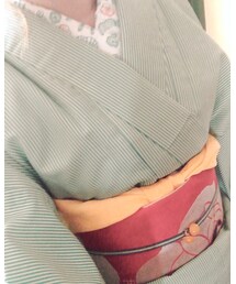 セリアの手ぬぐいを半襟代わりに | 和装小物