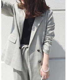 SLOBE IENA | ソフトリネン ダブルジャケット(ジャケット/アウター)