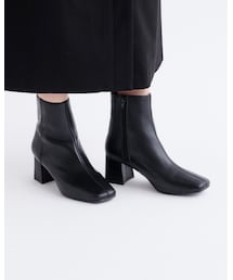 DouDou | レザースクエアブーツ(ブーツ)