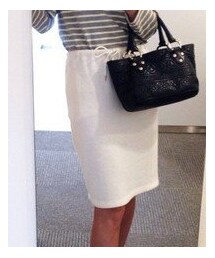 ADAM ET ROPE' | フェルト地ホワイトスカート(スカート)