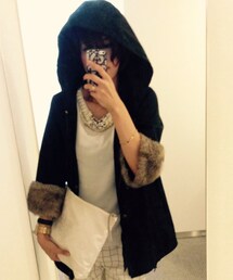 SNIDEL | ファー付きミリタリージャケット(ミリタリージャケット)