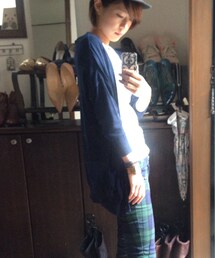 FLORENT | ネイビーロングカーディガン(カーディガン/ボレロ)