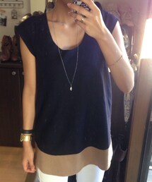 FLORENT | フェルト地ノースリーブ(Tシャツ/カットソー)