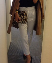 three quarter | ホワイトタックパンツ(その他パンツ)