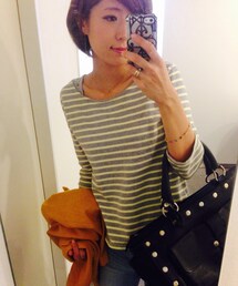 Another Edition | イエロー×グレーボーダー(Tシャツ/カットソー)