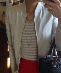 no brand | 薄手ボーダーニット(ニット/セーター)