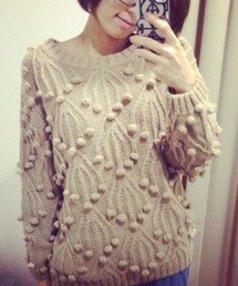 no brand | 玉ケーブルニット(ニット/セーター)