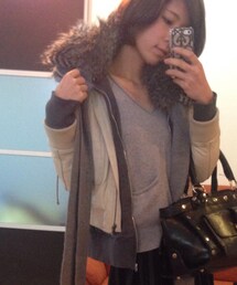 Banana Republic | ファー付きニットマフラー(マフラー)