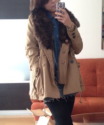 COCO DEAL | ファー付きモッズコート(モッズコート)