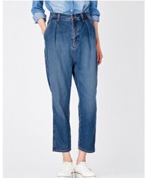 GU | ハイウエストマムジーンズ(デニムパンツ)