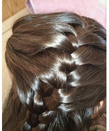 ネットで見た編み込み。上手くいかない(怒) | ヘアアクセサリー