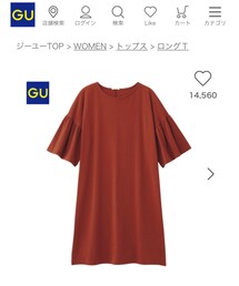 GU | フレアスリーブロングT(Tシャツ/カットソー)
