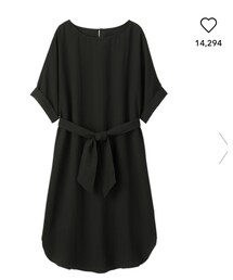 GU | ロールアップスリーブワンピース(5部袖)(チュニック)