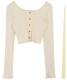 mixxmix | メロウフリルショートカーディガン(トップス)