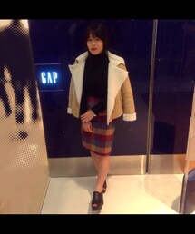 She's | 高腰五分貼裙(スカート)