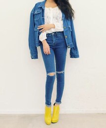 STYLE NANDA | 膝カッティングデニム(デニムパンツ)