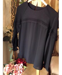 tangers | Layer Front Feature Top (Black)(シャツ/ブラウス)
