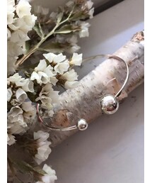 tangers | Dual Beads Ended Silver Cuff(バングル/リストバンド)