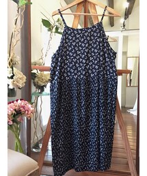 tangers | Floral Bottom Pleated Slip (Black)(ワンピース)