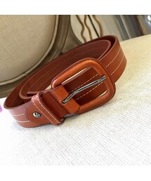 tangers | Leather Buckle Stitches Belt (Camel)(ベルト)