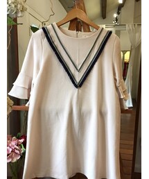 tangers | V Fringe Trimmings One Piece (Ivory)(チュニック)