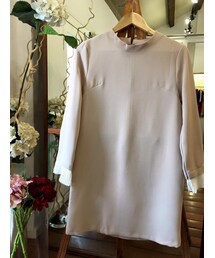 tangers | Pleated Cuffs Beige Shift Dress(チュニック)
