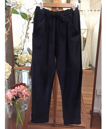 tangers | 2 Pockets Drawstring Black Ankle Pants (その他パンツ)