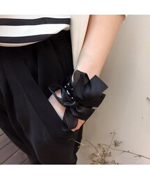 tangers | Ribbon & Crystals Encrusted Wrist Cuff(バングル/リストバンド)