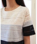 tangers | Colour Block Crochet Lace Dress(One piece dress)