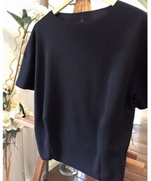 tangers | Boat Neck Texturised Top (Black)(その他トップス)