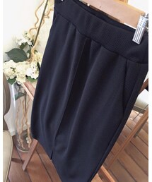 tangers | Texturised Pencil Skirt (Black)(スカート)