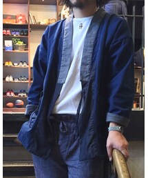 JOURNAL STANDARD | J.S HOMESTED INDIGO COMBO SAMUE JACKET/16011470181010(ノーカラージャケット)