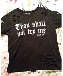 On Fire | Thou shall not try me shirt(シャツ/ブラウス)