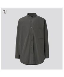 UNIQLO | スーピマコットンオーバーサイズスタンドカラーシャツ（長袖）(シャツ/ブラウス)